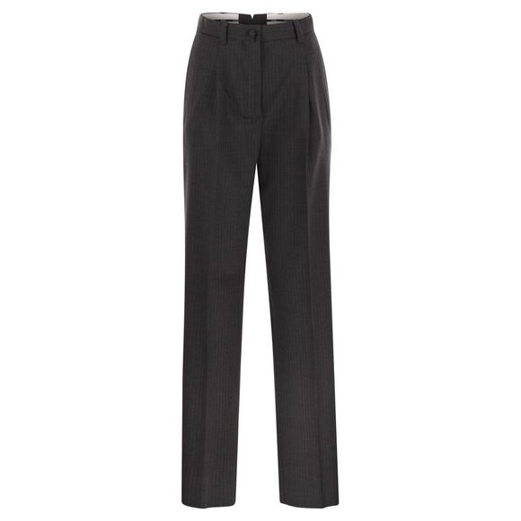 Weekend Maxmara Women Salsa - Straight-Leg Trousers In Virgin Wool - Picture 1 of 4
